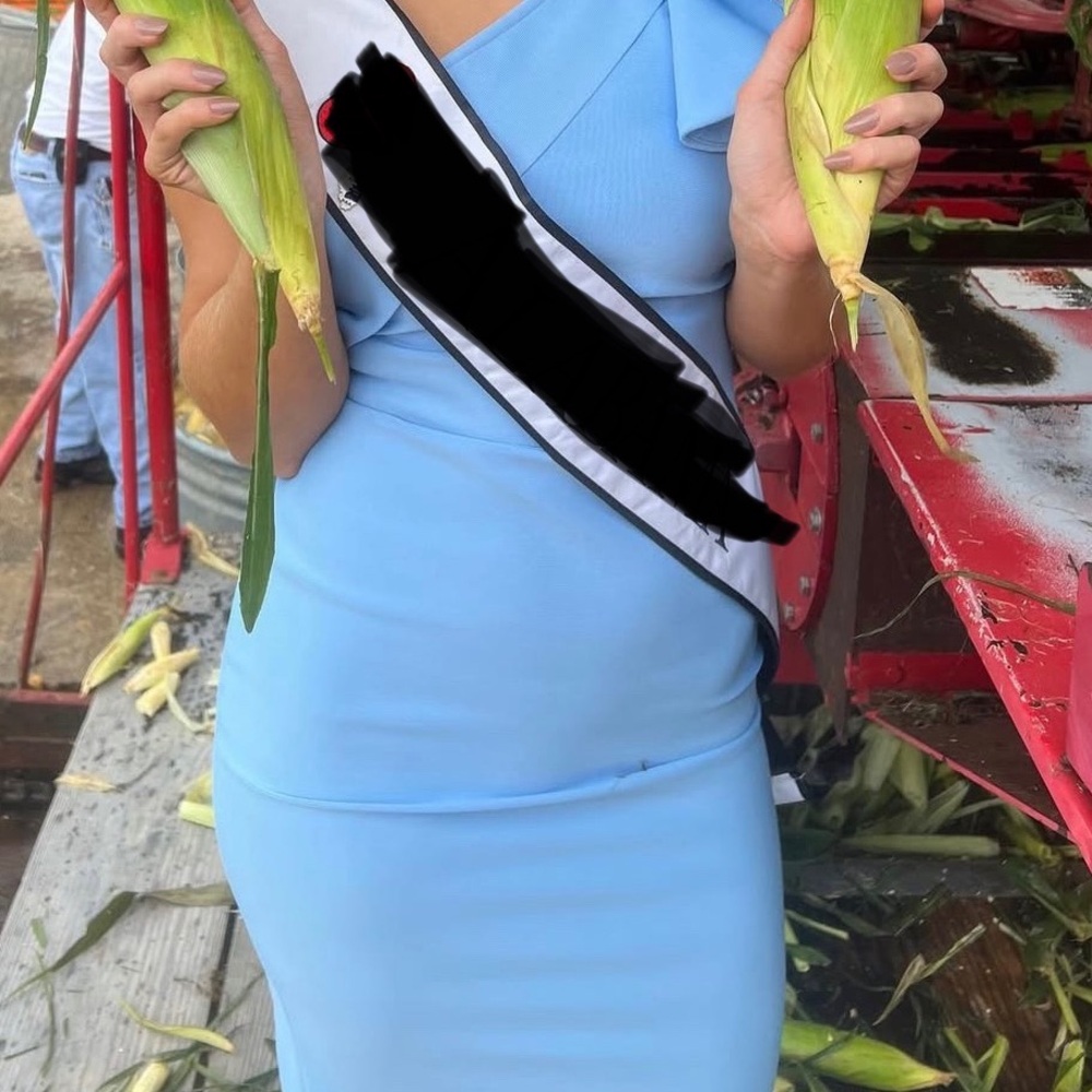 Light Blue One-Shoulder Dress